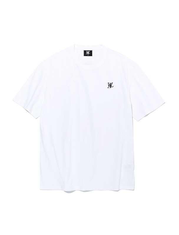 Signature logo wide long T-shirt - WHITE