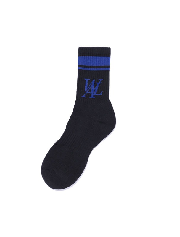 Signature logo stripe socks - BLACK